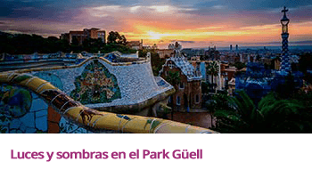 Fotografia_Vista panoramica de Barcelona desde el Park Güell al atardecer